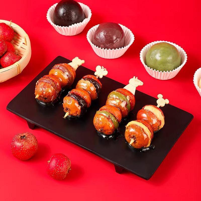 Cute Cartoon Bamboo Skewers for Tanghulu & Rock Candy - Child-Friendly Disposable Fruit Skewers