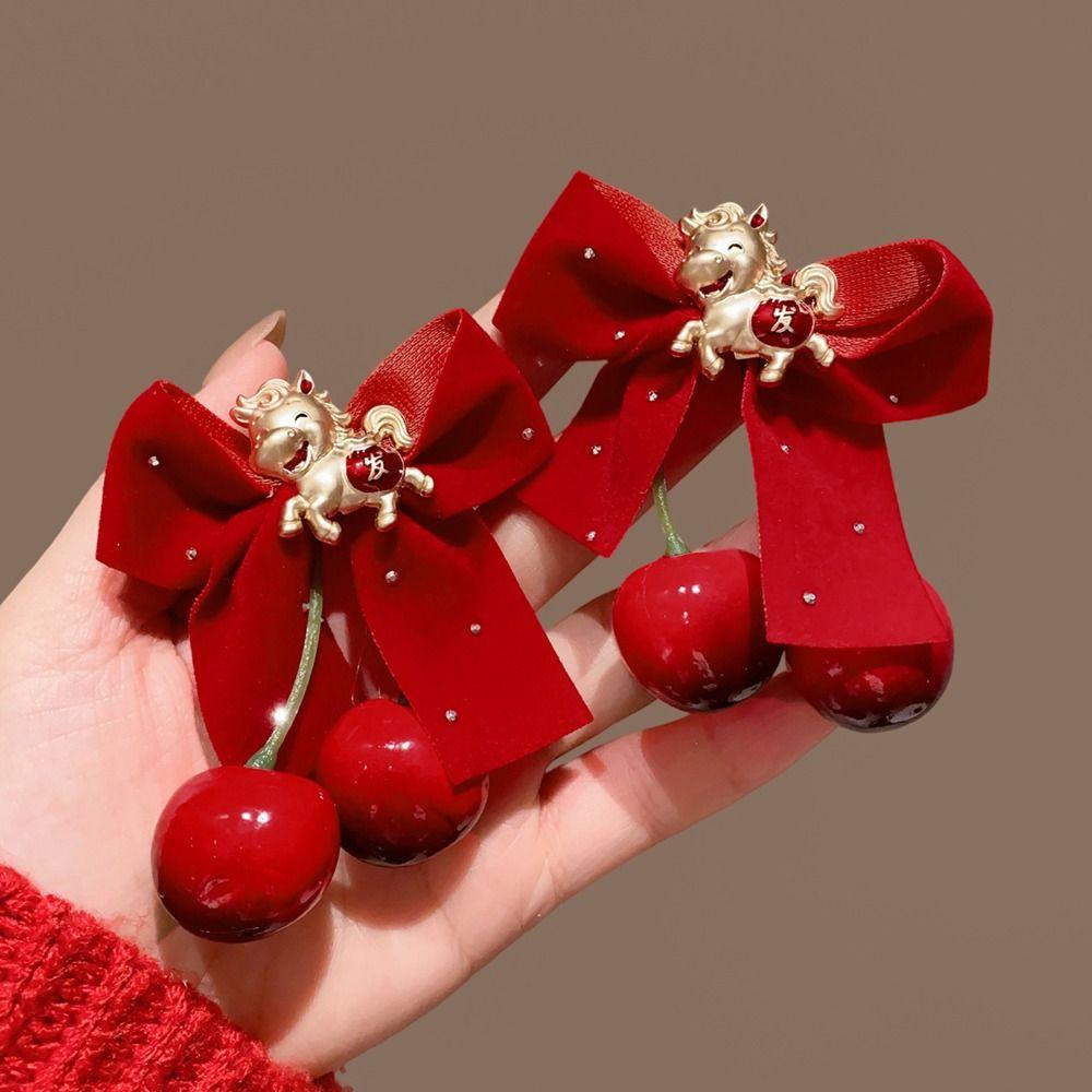 2 Stück/Set Süße Kinder Neujahrs-Haarnadel Hanfu Kopfschmuck Antiker Stil Haarspange Winter