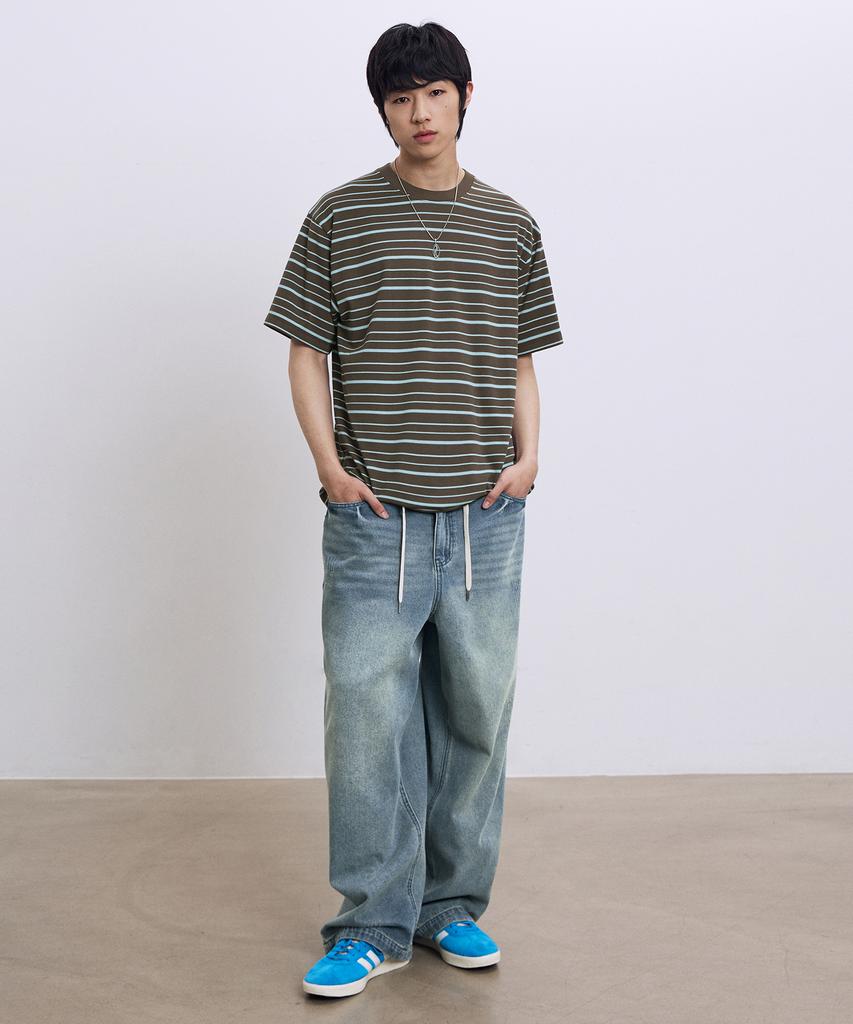 FILLUMINATE Monoline Stripe T-Shirt - Black