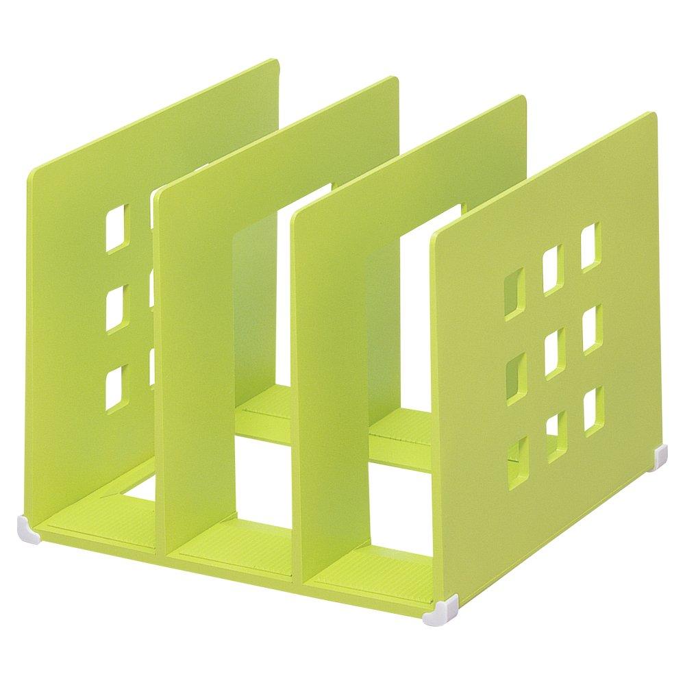 LIHIT LAB Partition Rack L Light Green 200mm A7321-6