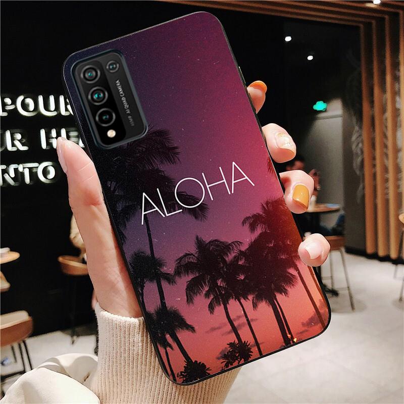 Palm Summer Beach Sea Phone Case for Huawei Honor 50 10X Lite 20 7A 7C 8X 9X Pro 9A 8A 8S 9S 10i 20S 20lite 7X 10 lite