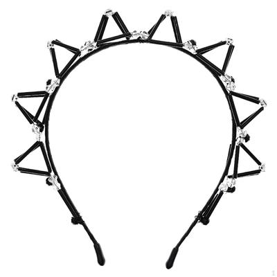 Schwarzer Kopfschmuck Göttin Stirnband Foto Requisite Kostüm Damen Kopfschmuck Haarreif für Party Bühne
