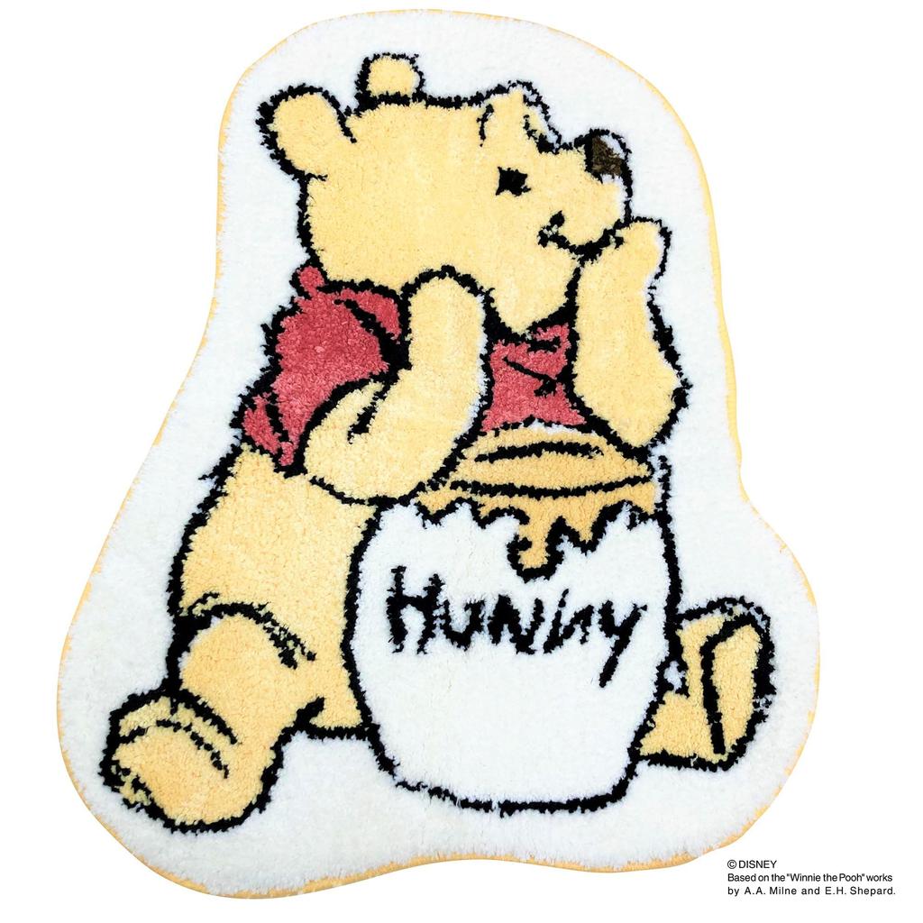 MORIPiLO Winnie the Pooh Entrance Large and 60cm Honey Disney Morishita Pillows Mat, Cute, Approx. (Disney Die-Cut Mat, Orange), Merchandise,