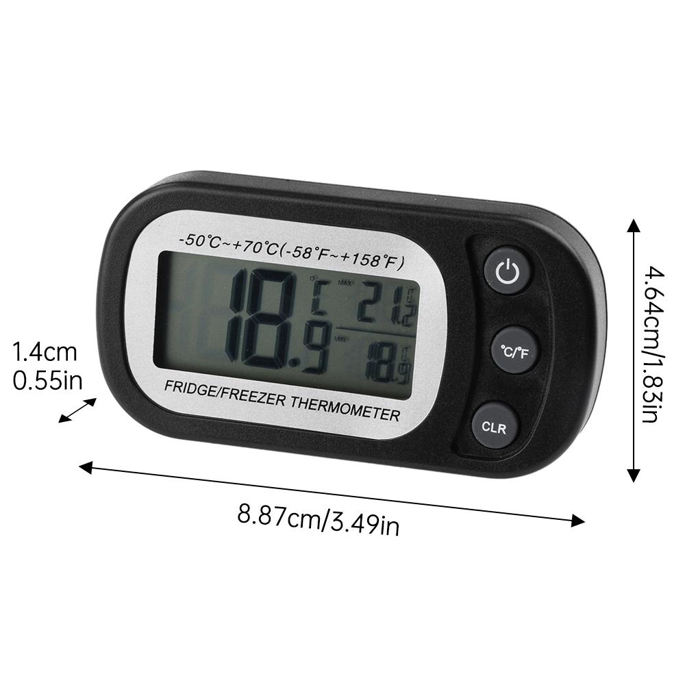Fridge Thermometer With Hook Anti-Humidity Refrigerator Freezer Electric Digital Thermometer Temperature Monitor Lcd Display