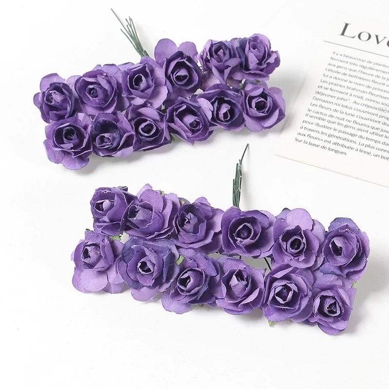 In Stock: 2cm Rose Artificial Bouquet for Wedding or Event Decoration