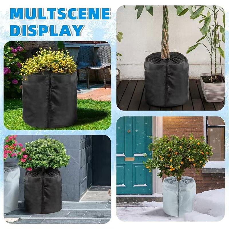 Winter Potted Plant Protection With Bag Zipper Pull Rope For Fruit Tree Flower Pots Frost Resistant Durable Protective Cover