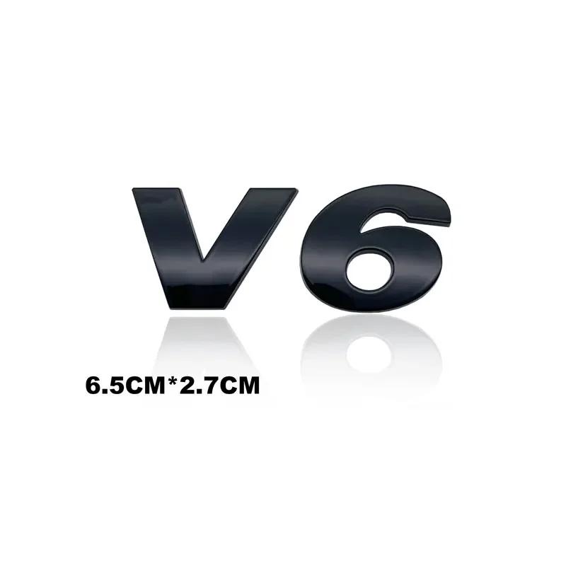SVLHP1 ABS Electroplated Car Sticker V6 V8 Emblem Tail Badge Decal For VW Touareg TDI Car Accessories