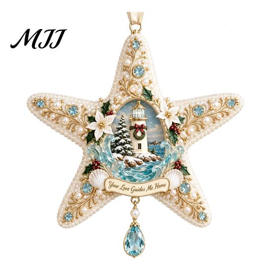 Marine Life Theme Party Supplies Christmas Ornament, Acrylic Ocean Animal Hanging Decor for Tree, Sea Ornaments Festive Holiday Pendant Home