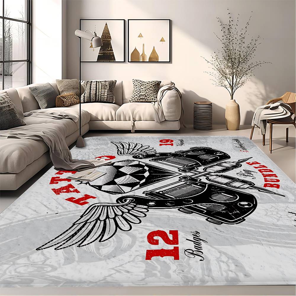 Tattoo Shop Floor Mat INS Style Soft Bedroom Floor House Laundry Room Mat Anti-skid Bedside Area Rugs