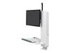 Wall Mount for LCD Monitor - ERGOTRON - StyleView Sit-Stand - White - Size 24" - Keyboard/Mouse Support
