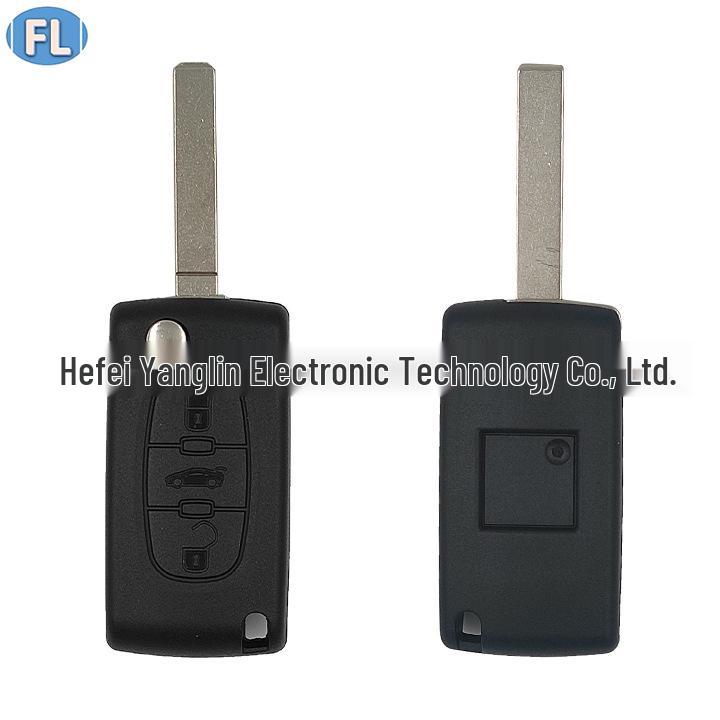 Compatible Peugeot 308 3-Button Folding Remote, 433 MHz Frequency, 46 Chip