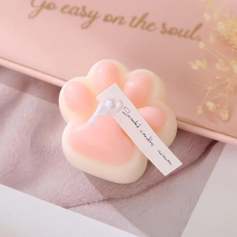 1Pc Plants Scented INS Cute Mini Cat Paw Shaped Scented Candle Home Air Fragrance Atmosphere Candle Decoration Wedding Souvenirs