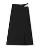 Viva Sers Sie Waist Belt Long Skirt Black