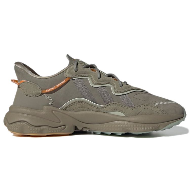Adidas Originals Ozweego Fabric TPU Slip Resistant Durable Lightweight Low Top Sports Casual Shoes Unisex Sneakers Charcoal-Gray GY3541