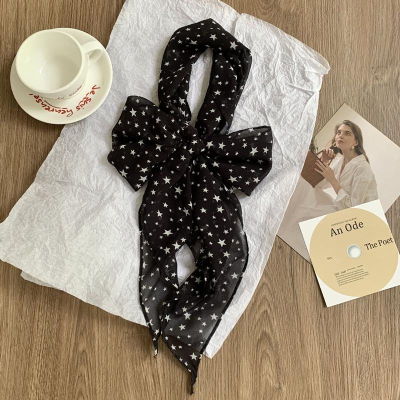 Fashion Thin Polka Dot Long Ribbon Scarf Shawl Elegant Neck Protection Neckerchief Narrow Tie Neck Scarf Costume Accessories