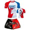 Martial Arts Training Suit Sanda Muay Thai Boxing UFC Style Short Sleeve Shorts Unisex Gym Wear