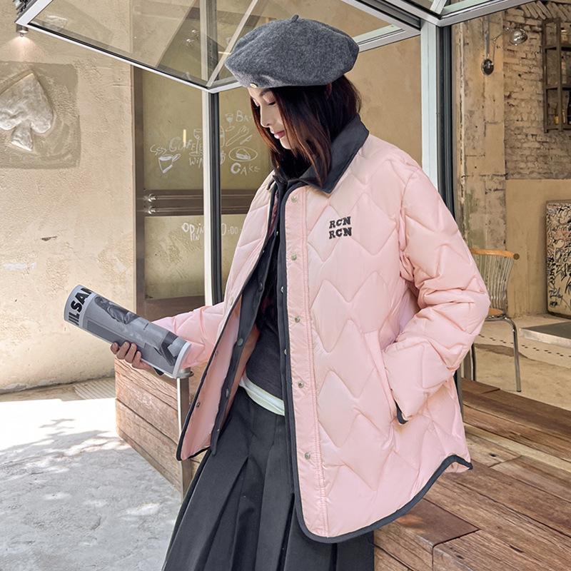 

New Winter Cotton Coat Fashionable Loose and Versatile Korean Version Simple Women s Warm Cotton Jacket Cotton Jacket Short Jacket M розовый