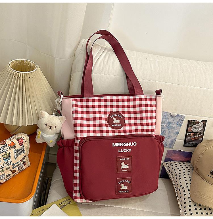 Schoolbag Girl Small Fresh Junior High School Student Schoolbag Ins Style Pattern Cute Lightweight Campus Backpack Versatile Tutoring Bag