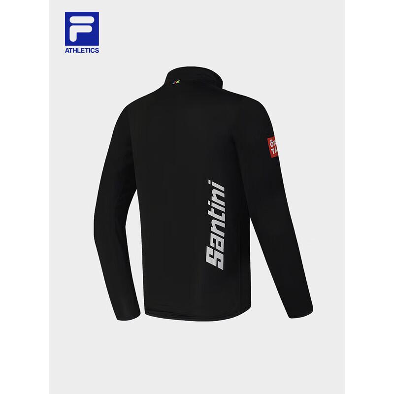 FILA Unisex Cycling Slim Fit Stand Collar Knitted Jacket