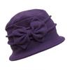 Womens Bell Beret Hat French elegant Vintage Floral Fleece Cloche Hat Classic Winter 1920s Bucket Hat
