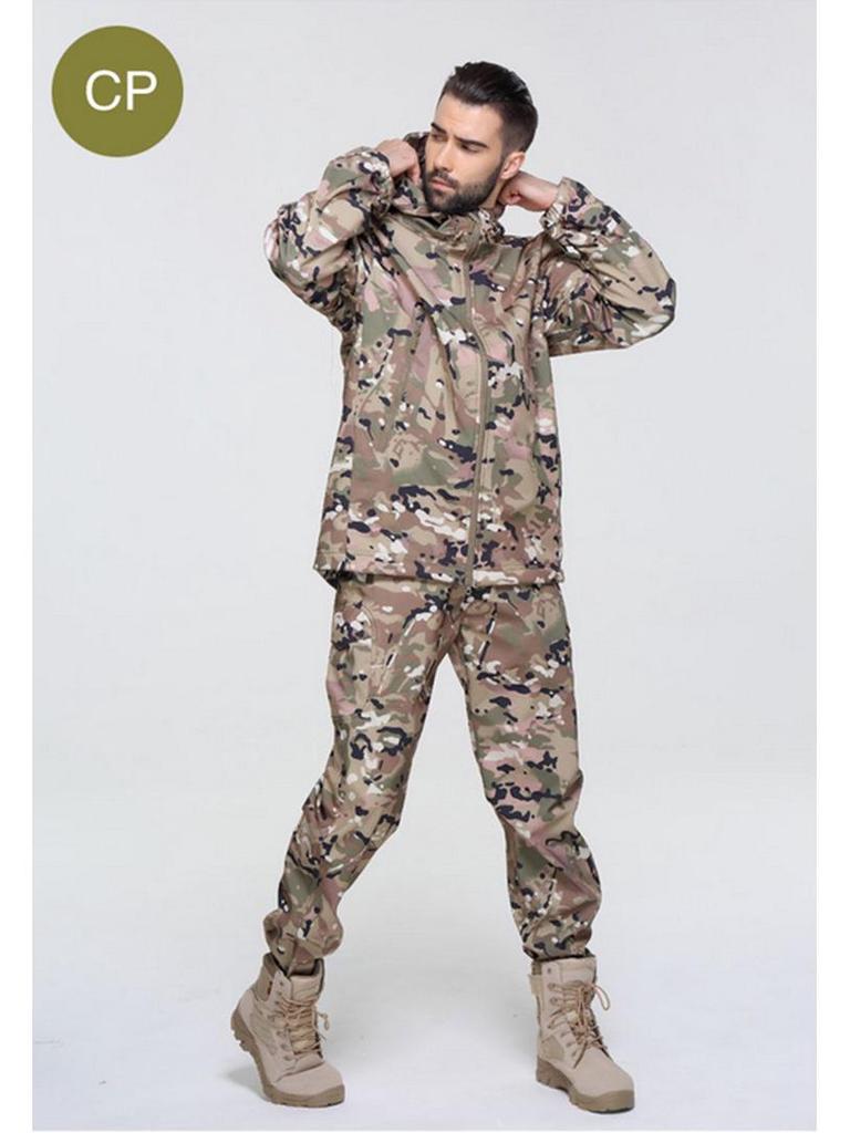 Pánska nepremokavá vetruodolná softshellová bunda TAD Sharkskin s maskovacou fleecovou podšívkou