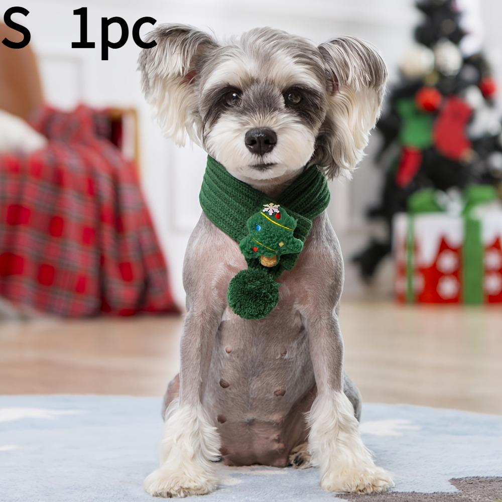 1pc fknitted pet collar, winter cat/dog neck warm scarf, pet Christmas scarf,pet clothing accessories,warm holiday accessories