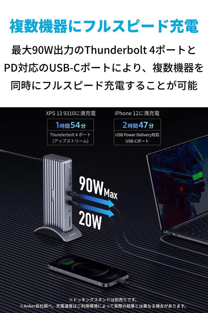 Anker PowerExpand Elite Thunderbolt 4 Dock Docking Station 8K 90W Output USB PD Compatible 4K HDMI Port Gen2 1Gbps Ethernet Audio Jack Port SD Card