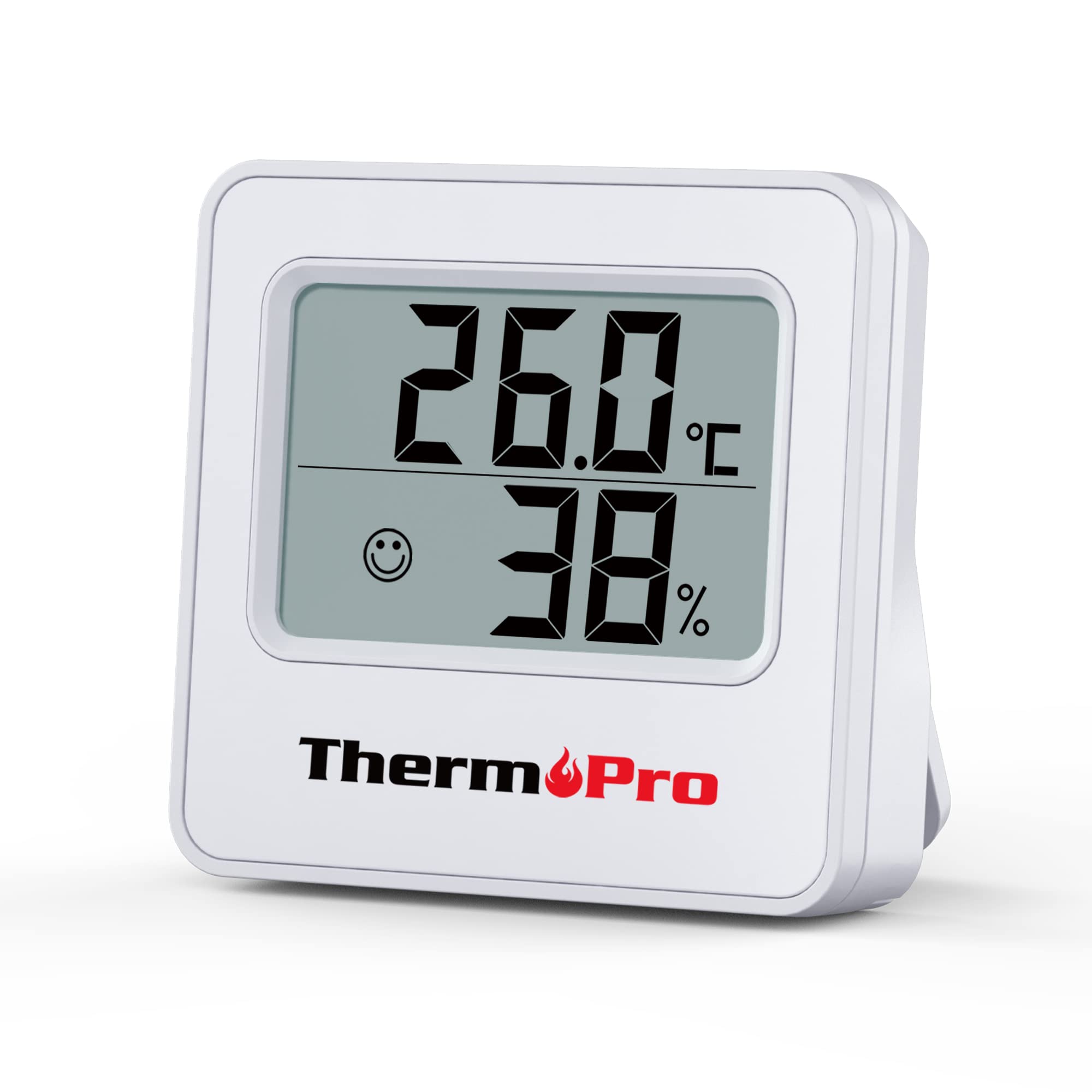 

ThermoPro Digital Hygrometer Room Temperature Meter Large Screen Compact High Precision Sensor Easy to Read Face Mark Comfort Level Guide Installation