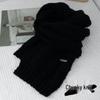 Korean-Style Cozy Knit Scarf- Solid, No Tassels, Autumn/Winter