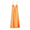 LYRIA Yellow Elegant Stain Women's Sling Dress Sexy Backless Sleeveless V Neck High Waist Evening Gown Summer Chic Lady Partywear 2025