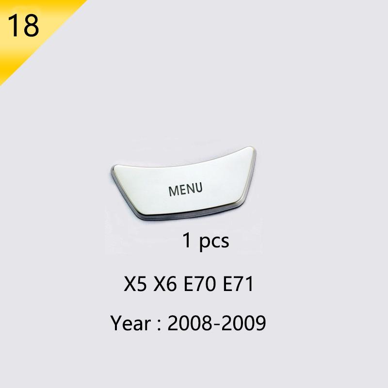 Chrome Car Styling Interior Button Panel Decoration Cover Trim Sticker Frame For BMW X5 X6 E70 E71 2008-2013 Auto Accessories
