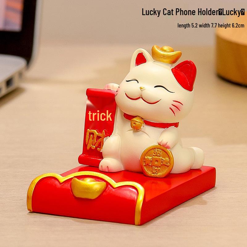 Adorable Kitten Phone Stand: Cute, Relaxing Office Gift for Girls