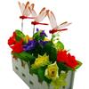 5/10pcs 3D Dragonfly Outdoor Decor Waterproof Vibrant Color Yard Ornament for Flower Arrangement Planter Patio Garden