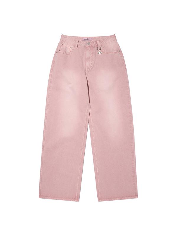 KIRSH Summer Wide Fit Denim Pants [Light Pink]