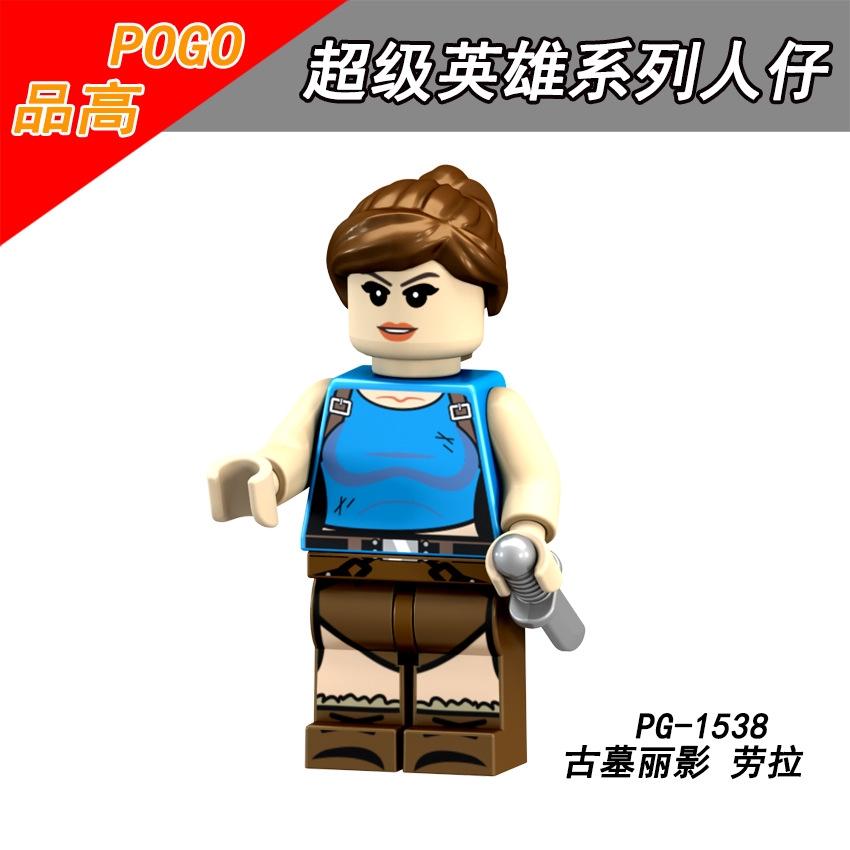 Big Barda Minifigures Power Girl Lara Croft: Tomb Raider Building Blocks DC Kids Toys