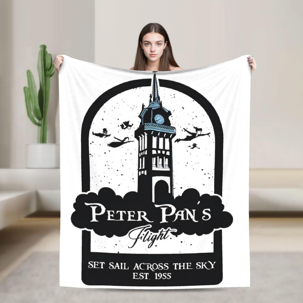 Peter Pan Tinker Bell Blanket  Wool Awesome Warm Throw Blankets for Bedding Lounge  Winter