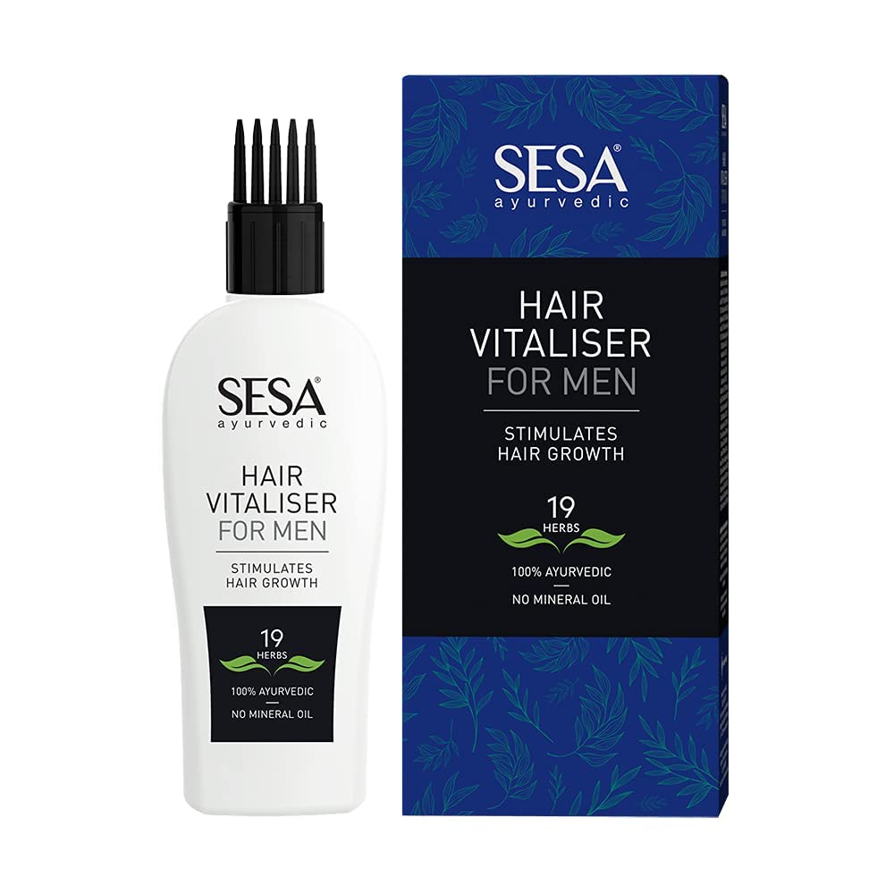 

Sesa Hair Vitalizer For Men 100Ml Hair Oil For Hair Growth And Fall Control Nourishing Ayurvedic Scalp Treatment Natural Non-Greasy Formula