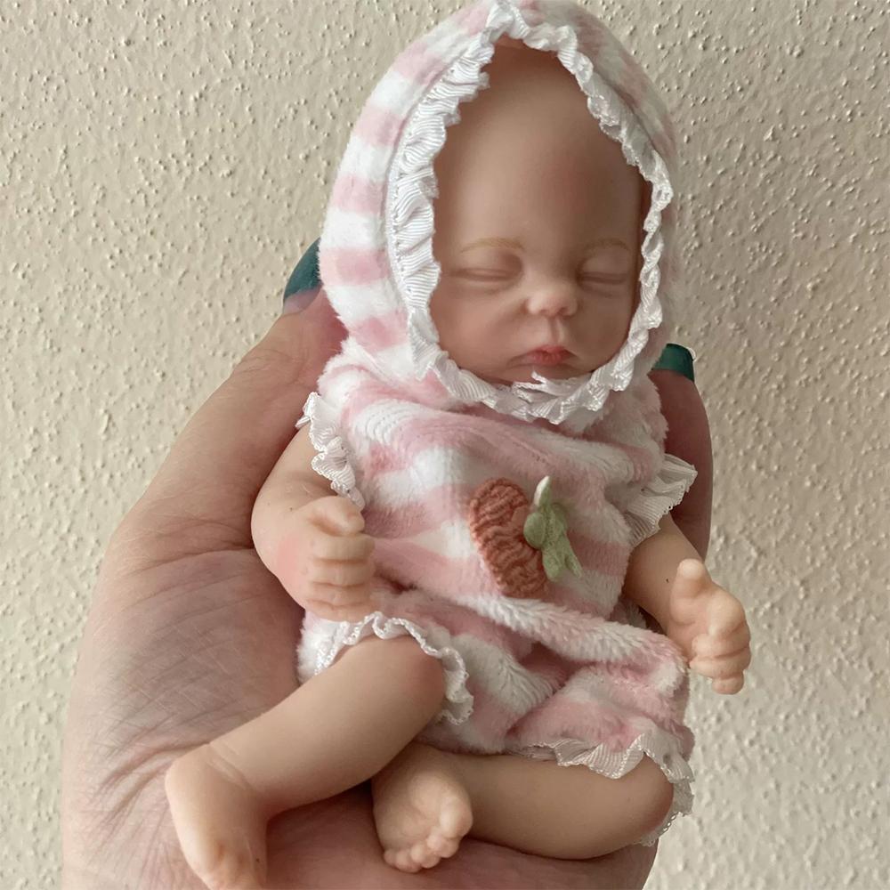 Mini cieta silikona Bebe Reborn meiteņu