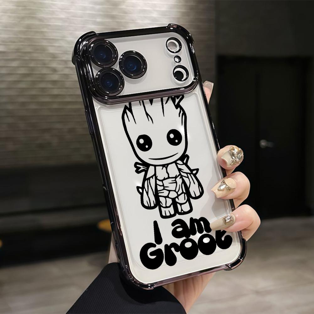 

Groot Hulk Wolverines Phone Case for iPhone 17 Air 16 15 14 Plus 13 12 11 Pro Max X Xs XR 8 e Anti-drop Transparent Soft Cover iPhone XR