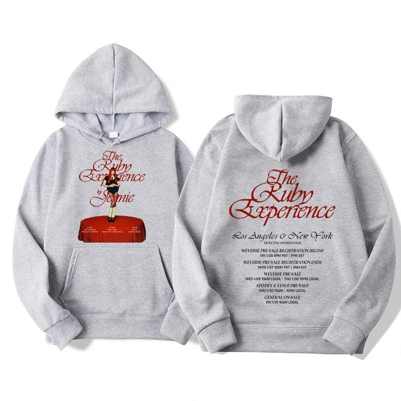 The Ruby Experience By JENNIE Hoodies Men Women Cartoon Character Music Singer Harajuku Long-sleeve Spring Autumn Sweatshirt Top