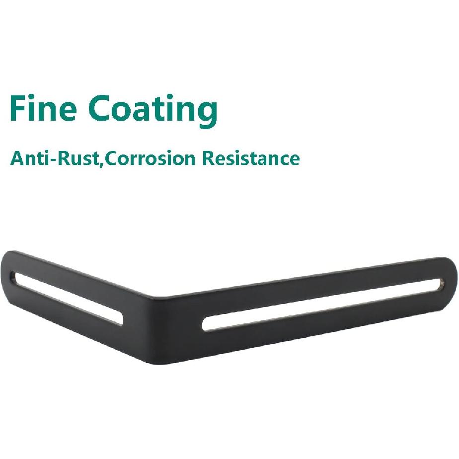 4 PCS Adjustable L-Shape Corner Brace, ULIFESTAR Heavy Duty Thicken Stainless Steel Joint Right Angle Brackets L Slotted Support Shelf Bracket for PC