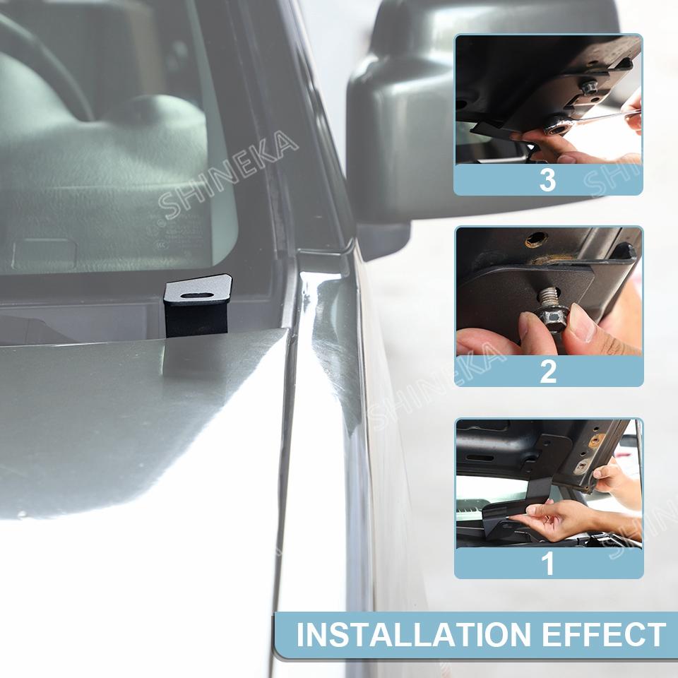 SHINEKA Engine Hood LED Light Mounting Bracket Work Light Holder Spotlight Support Stand for Suzuki Jimny 2012-2017 Accessories