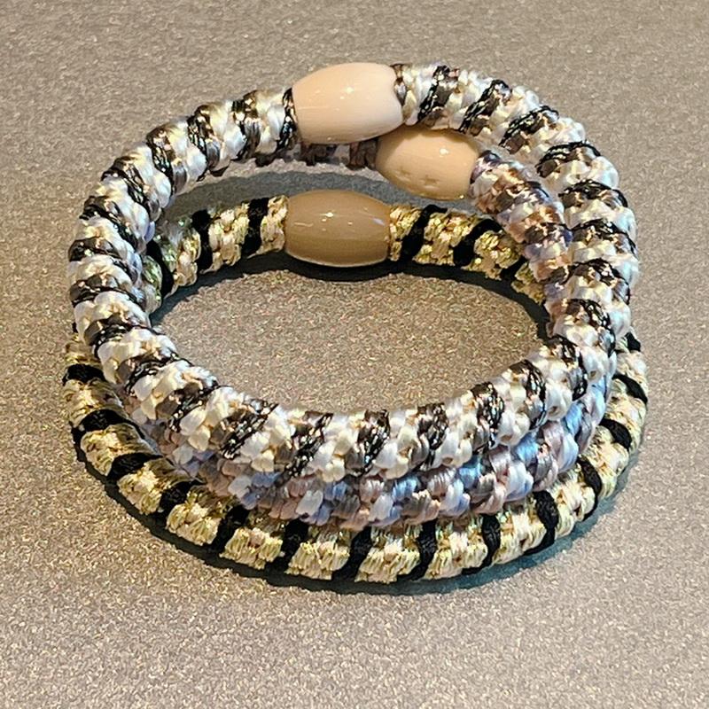 3 Stück/Set Damen Mode Golddraht Haargummis Elastische Spiralhaargummis Für Mädchen Haarspangen Scrunchie-Accessoires Knekkies