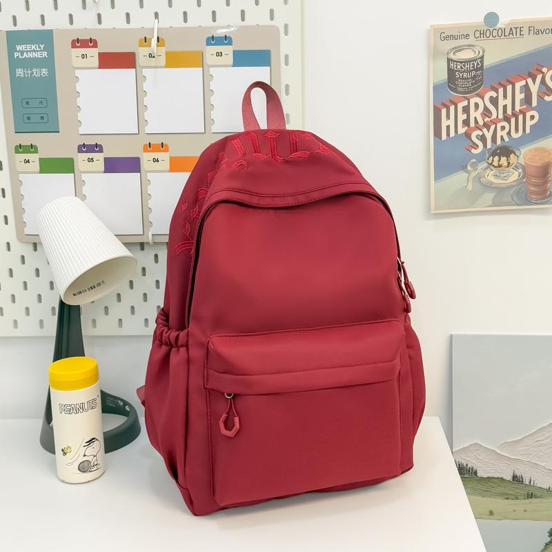 Schoolbag Schoolbag for Female Students Ins Wind Simple Korean Version of Casual Junior High School Students Backpack Large Capacity High School
