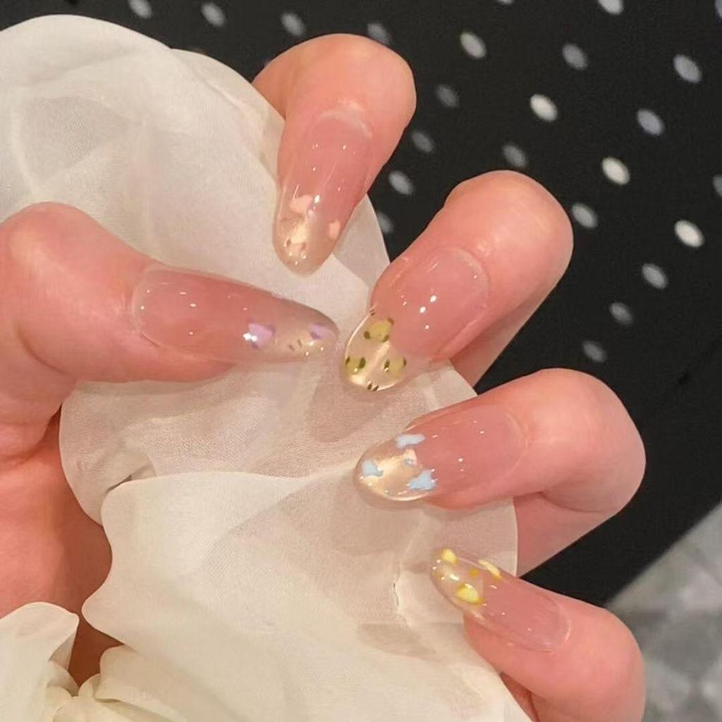 Nude Pink Gradient Cat Eye Whitening Aurora Nail Art Removable Stickers