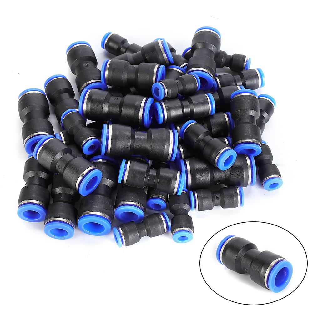 40pcs 6/8/10/12MM Straight Push Connectors Pneumatic Connect Fittings Quick Release Pneumatic Air Hose Fittings Repair