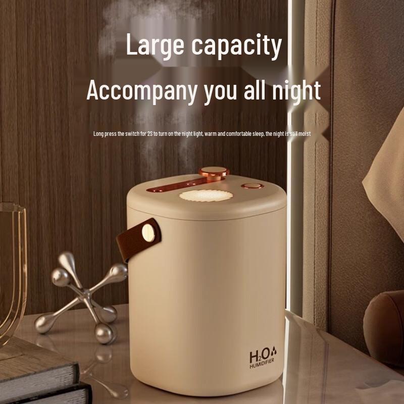 Portable Dual Spray Humidifier with Ambient Night Light