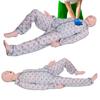 Nursing Training Mannequin for Training Patient Care Manikin CPR Human Manikins with 3 Muscle Module & Patient Gown & Urinary