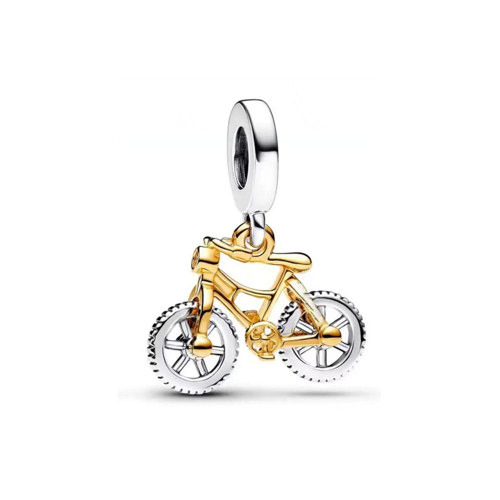 S New Authentic Copper Black Motorcycle Pendant Charm Bicycle Bead Fit Original Bracelet Women Handmade DIY Jewelry Piece Make Fashion Gift Idea