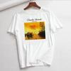 Claude Monet New Summer Female Art Printed Unisexs Tshirt Short Sleeve Casual Letter Harajuku Ins Tops Tees Unisexs Clothing